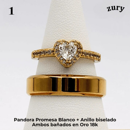 ANILLOS DE PROMESA ❤️💍 INCLUYE FLORES AMARILLAS GRATIS🌻✨